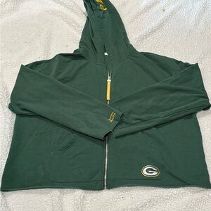 Green Bay Packers Green Zip-Up Hoodie